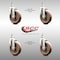 Service Caster 5 Inch 316SS High Temp Glass Filled Nylon Swivel 1/2 Inch Threaded Stem Caster Set SCC-SS316TS20S514-GFNSHT-121315-4 - alternate 4